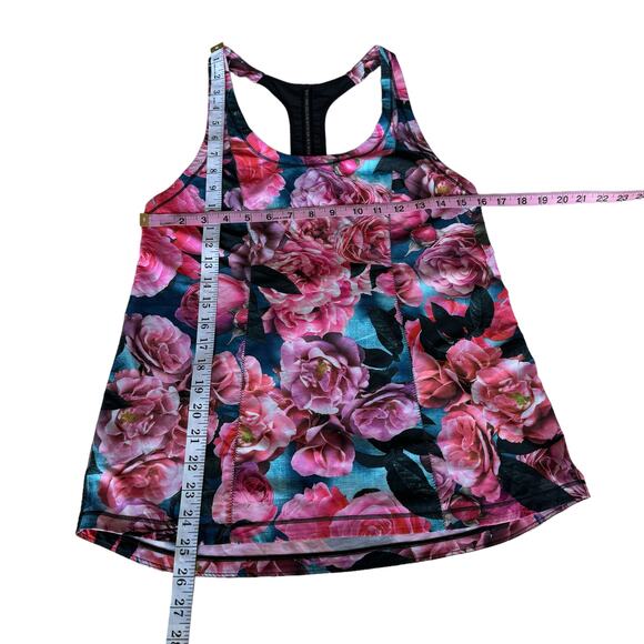 Women's Lululemon Floral Print Secret Garden Tank Lightened Up Singlet Gym Top 4 - Picture 7 of 7